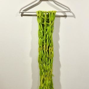 100% Silk Arm Knit Chunky Scarf/ Hand knit accessory/ silk scarf/ Hand knit